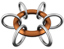 Linked jump rings